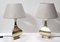 Postmodern Brass Table Lamps attributed to Montagna Grillo and Tonello, Italy, 1970s, Set of 2 1