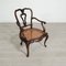 Fauteuil en Bois avec Siège en Paille de Vienne, 1900s 1