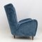 Mid-Century Italian Modern Walnut and Boucle Armchair by Paolo Buffa, 1950s 5