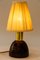 Nut Wood Table Lamp with Fabric Shade by Rupert Nikoll, Vienna, 1950s 6