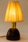 Nut Wood Table Lamp with Fabric Shade by Rupert Nikoll, Vienna, 1950s, Image 6