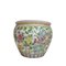 Maceta china vintage de porcelana con flores y pájaros, Imagen 1