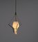 Italian Pendant Lamp in Brass and Opaline Glass, 1950s, Image 2