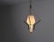 Italian Pendant Lamp in Brass and Opaline Glass, 1950s 9