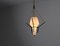 Italian Pendant Lamp in Brass and Opaline Glass, 1950s, Image 9