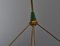 Italian Pendant Lamp in Brass and Opaline Glass, 1950s 6