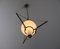 Italian Pendant Lamp in Brass and Opaline Glass, 1950s, Image 8