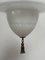 Englische edwardianische Vintage Acorn Church Deckenlampe aus weißem Opalglas, 1890er 3