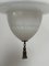 Vintage English Edwardian Acorn Church White Opaline Milk Glass Ceiling Light, 1890s 3