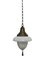 Englische edwardianische Vintage Acorn Church Deckenlampe aus weißem Opalglas, 1890er 1