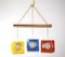3 Cube Mod. 4022 Hanging Lamp by Richard Essig for Besigheim, 1970s, Image 2