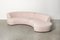 Curved Modular Sofa with Boulcé Upholstery, Set of 2 1