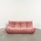 Pink Velvet Togo 3-Seater Sofa by Michel Ducaroy for Ligne Roset, 2010s 4