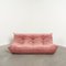 Pink Velvet Togo 3-Seater Sofa by Michel Ducaroy for Ligne Roset, 2010s, Image 4