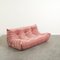 Pink Velvet Togo 3-Seater Sofa by Michel Ducaroy for Ligne Roset, 2010s 1