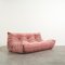 Pink Velvet Togo 3-Seater Sofa by Michel Ducaroy for Ligne Roset, 2010s 5