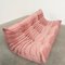 Pink Velvet Togo 3-Seater Sofa by Michel Ducaroy for Ligne Roset, 2010s 2