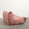 Sofá de tres plazas Togo de terciopelo rosa de Michel Ducaroy para Ligne Roset, década de 2010, Imagen 3