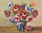 M.Schwab, Bouquet of Anemones, Oil on Canvas, 20th Century, Framed, Image 2