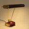 French Art Deco Red and Brass Table Lamp by Eileen Gray for Jumo, 1940s 2