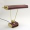 French Art Deco Red and Brass Table Lamp by Eileen Gray for Jumo, 1940s, Image 1