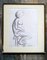 Nicolas Poliakoff, Nudo cubista, Carboncino su carta, anni '50, Immagine 1