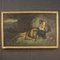 Italienischer Künstler, Heiliger Hieronymus mit Löwe, 1950, Mixed Media, gerahmt 1