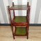 Small English Style Standing Shelf with Drawer in Green Leather 3