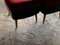 Set of Mid-Century Stools or Ottomans in Red and Black, 1950s 4
