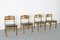 Chaises de Salle à Manger en Teck et en Similicuir, 1960s, Set de 4 4