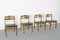 Teak and Leatherette Dining Chairs, 1960s, Set of 4, Image 4