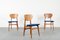 Mid-Century Teak and Velvet Dining Chairs, 1960s, Set of 4 2