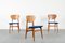 Mid-Century Teak and Velvet Dining Chairs, 1960s, Set of 4, Image 2