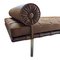 Bauhaus Coffee Leather Barcelona Daybed by Ludwig Mies Van Der Rohe for Knoll, 1970s 6