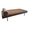 Bauhaus Coffee Leather Barcelona Daybed by Ludwig Mies Van Der Rohe for Knoll, 1970s 4