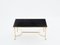 Neoclassical Coffee Table in Brass & Black Leather from Maison Charles, 1970s, Image 8