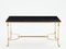 Neoclassical Coffee Table in Brass & Black Leather from Maison Charles, 1970s, Image 11