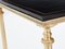 Neoclassical Coffee Table in Brass & Black Leather from Maison Charles, 1970s 6