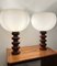 Italian Bud Table Lamps on Cylindrical Ceramic Bases from Guzzini, 1968, Set of 2 2