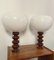 Italian Bud Table Lamps on Cylindrical Ceramic Bases from Guzzini, 1968, Set of 2, Image 11