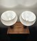 Italian Bud Table Lamps on Cylindrical Ceramic Bases from Guzzini, 1968, Set of 2 7