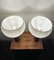 Italian Bud Table Lamps on Cylindrical Ceramic Bases from Guzzini, 1968, Set of 2, Image 7