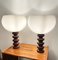 Italian Bud Table Lamps on Cylindrical Ceramic Bases from Guzzini, 1968, Set of 2, Image 9