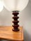 Lámparas de mesa Bud italianas con bases cilíndricas de cerámica de Guzzini, 1968. Juego de 2, Imagen 4