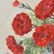 Primo Dolzan, claveles rojos, óleo sobre lienzo, siglo XX, enmarcado, Imagen 6