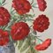 Primo Dolzan, Red Carnations, Oil on Canvas, 20th Century, Framed 5