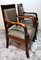 Antique French Charles X Style Master Chairs in Wood and Cuoio, 1830s, Set of 2, Image 9