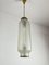 Zylindrische Mid-Century Deckenlampe aus Glas & Messing von Angelo Lelli für Arredoluce, 1950er 5