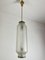 Zylindrische Mid-Century Deckenlampe aus Glas & Messing von Angelo Lelli für Arredoluce, 1950er 1