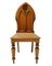 Oak Gothic Revival Hand-Carved Side Chair, 1930s 2